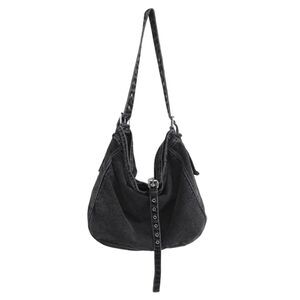 1642 Denim Crossbody Bag Casual Shoulder Handbag Jean Large Capacity Daily